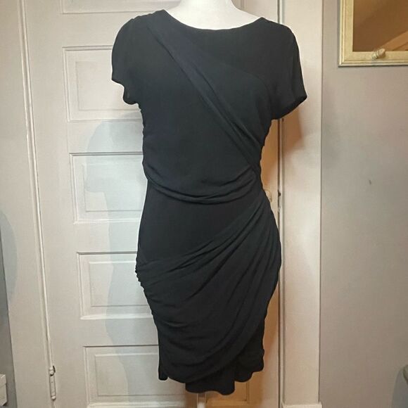 Alice + Olivia Chiffon Drape Sheath Dress - Picture 3 of 15